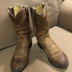 Justin roper, brown men’s boots. Size 7 1/2 D